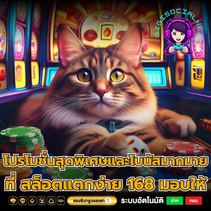 โปรโมชั่นสุดพิเศษและโบนัสมากมายที่ สล็อตแตกง่าย 168 มอบให้
